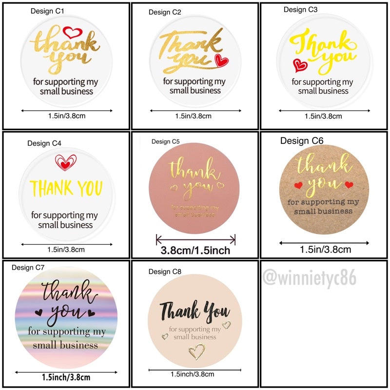 Assorted Thank You Stickers