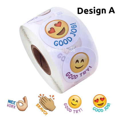 500pcs Reward Stickers Roll for Kids & Teachers