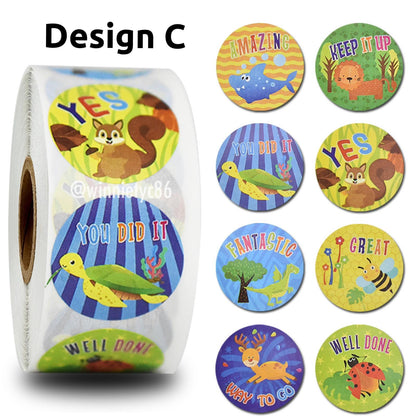 500pcs Reward Stickers Roll for Kids & Teachers
