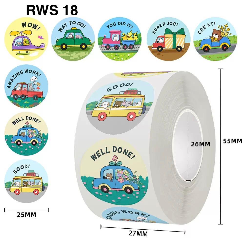 500pcs Reward Stickers Roll for Kids & Teachers