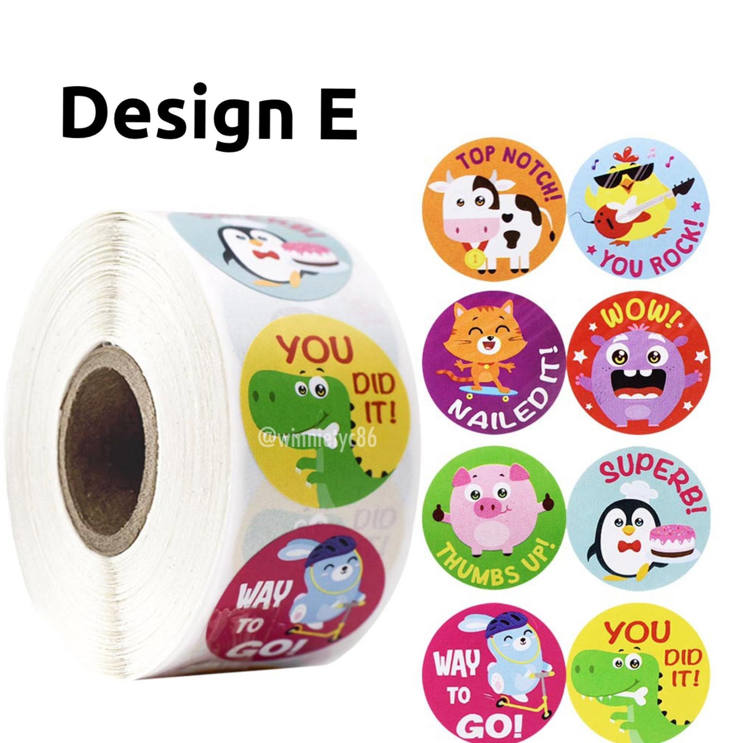 500pcs Reward Stickers Roll for Kids & Teachers
