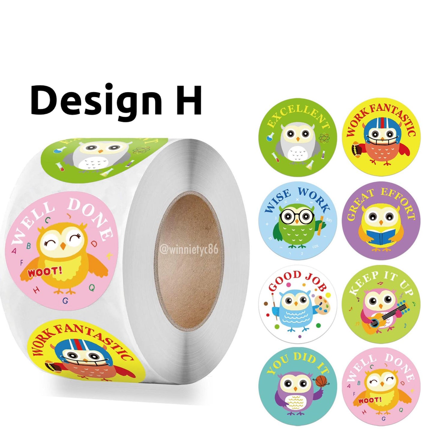 500pcs Reward Stickers Roll for Kids & Teachers