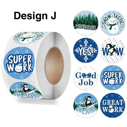 500pcs Reward Stickers Roll for Kids & Teachers