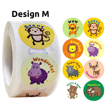 500pcs Reward Stickers Roll for Kids & Teachers