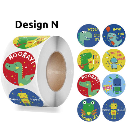 500pcs Reward Stickers Roll for Kids & Teachers
