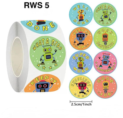 500pcs Reward Stickers Roll for Kids & Teachers