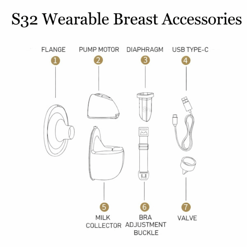 S32 S39c Breast Pump Spare Parts Accessories