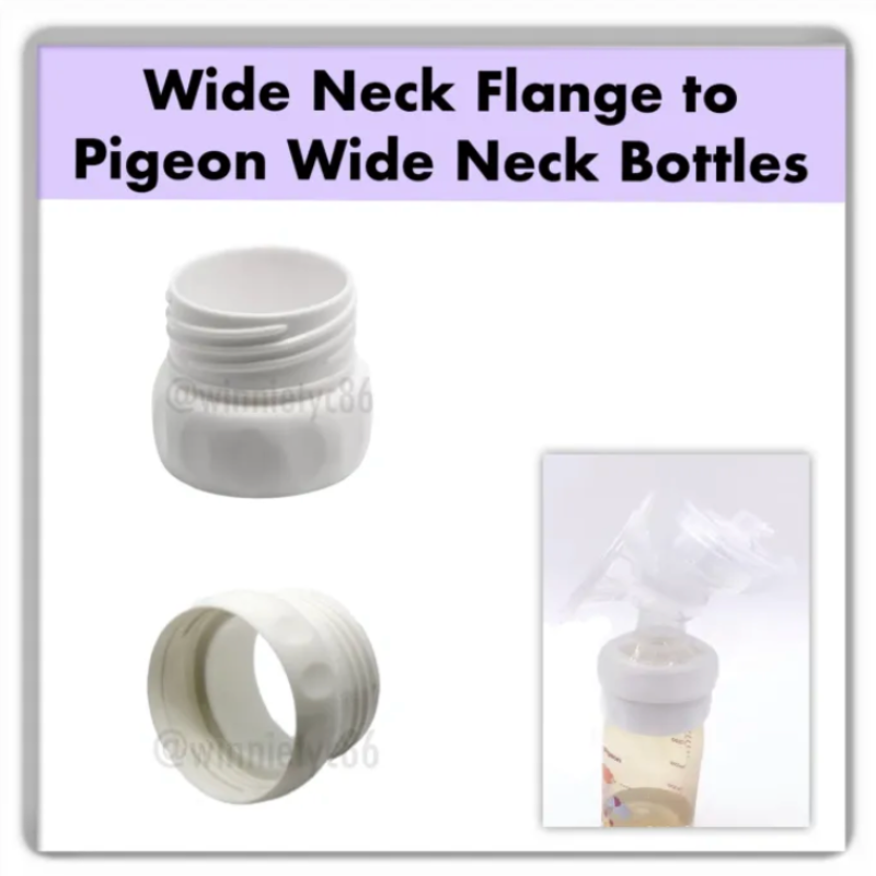 Milk Bottle Adapter for Spectra Maymom Wide Neck Flange to Pigeon Wide Neck Bottle