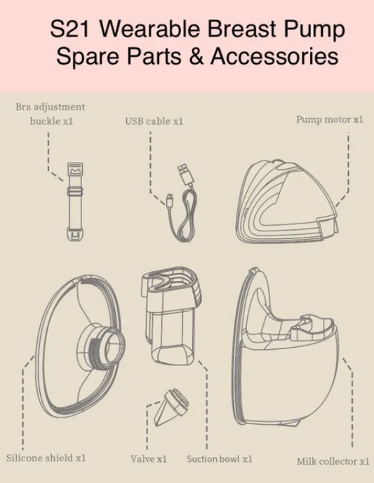 S21 S18 S23 Breast Pump Spare Parts Accessories
