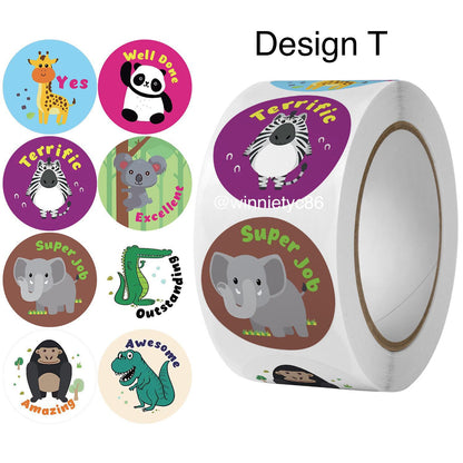 500pcs Reward Stickers Roll for Kids & Teachers
