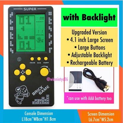 Rechargeable Tetris Game Console