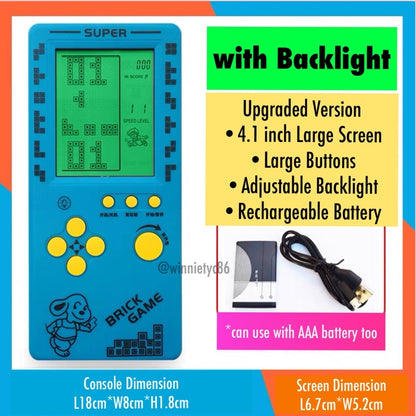Rechargeable Tetris Game Console