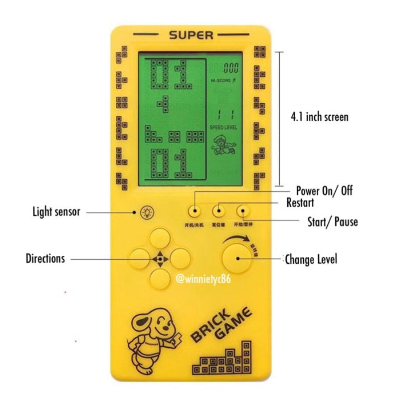 Rechargeable Tetris Game Console