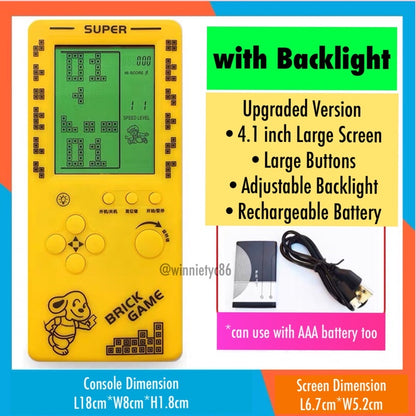 Rechargeable Tetris Game Console