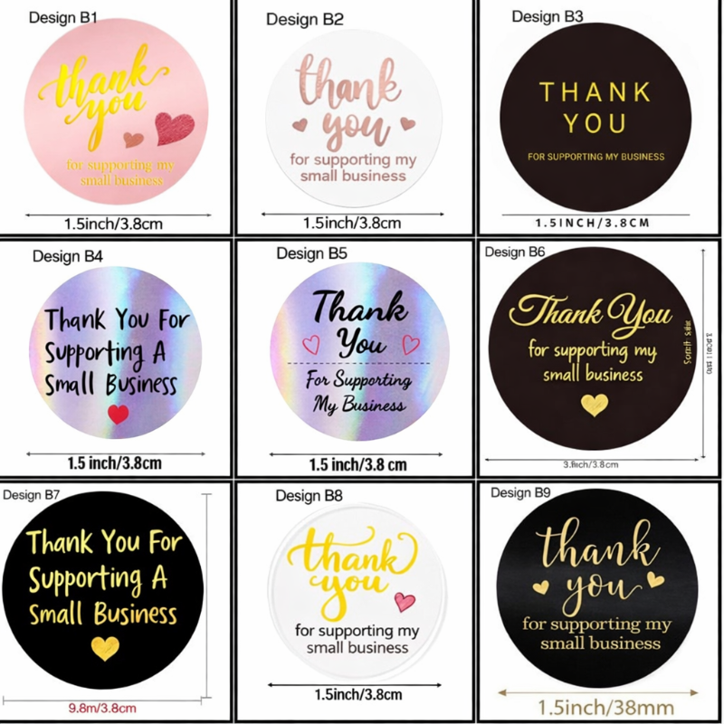 Assorted Thank You Stickers