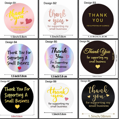 Assorted Thank You Stickers