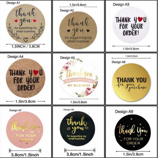 Assorted Thank You Stickers