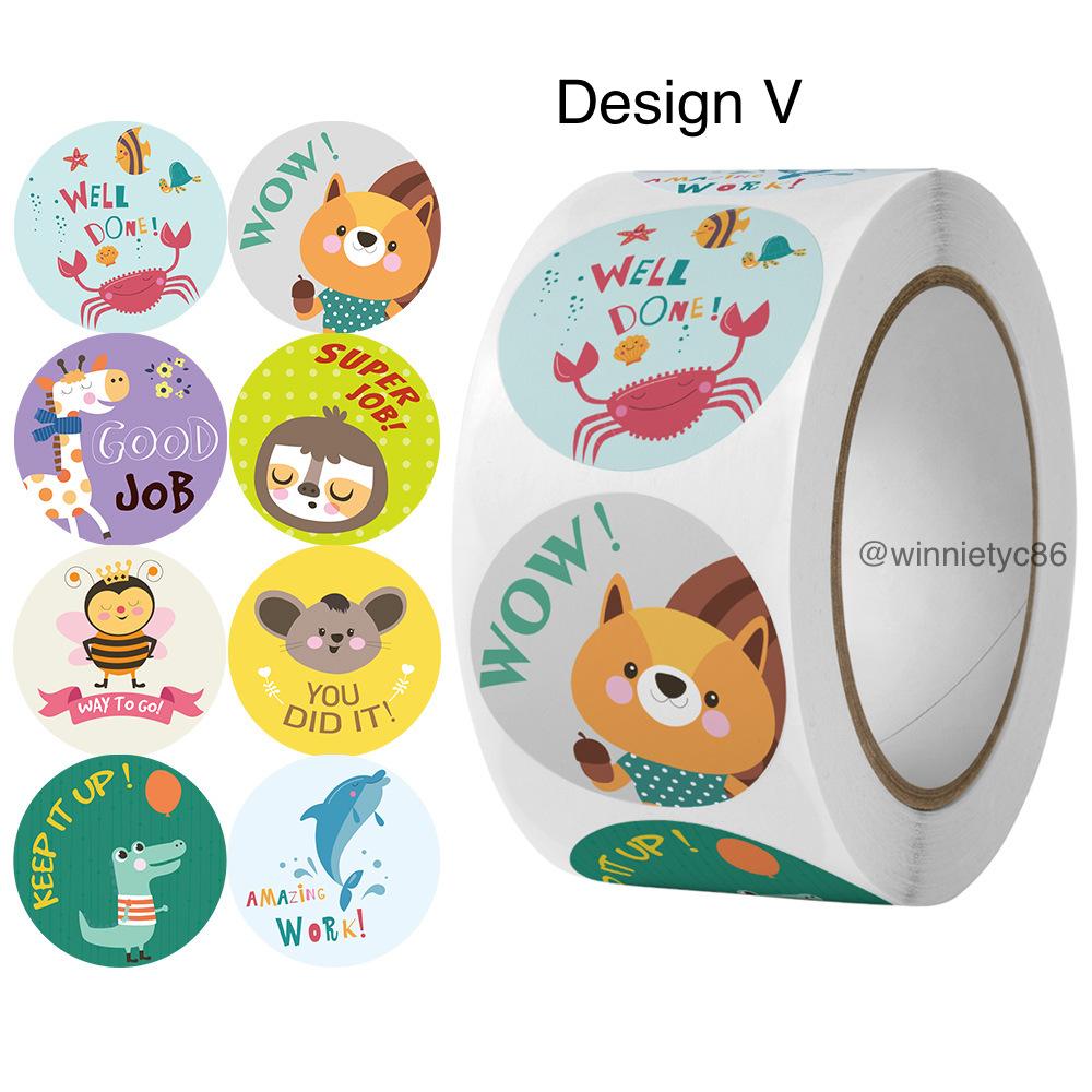 500pcs Reward Stickers Roll for Kids & Teachers