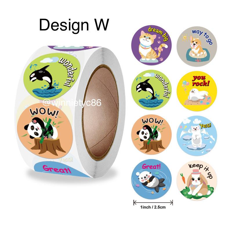 500pcs Reward Stickers Roll for Kids & Teachers