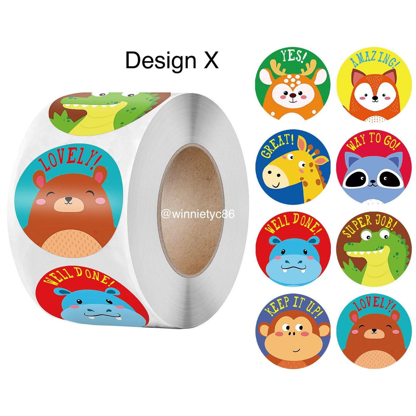 500pcs Reward Stickers Roll for Kids & Teachers