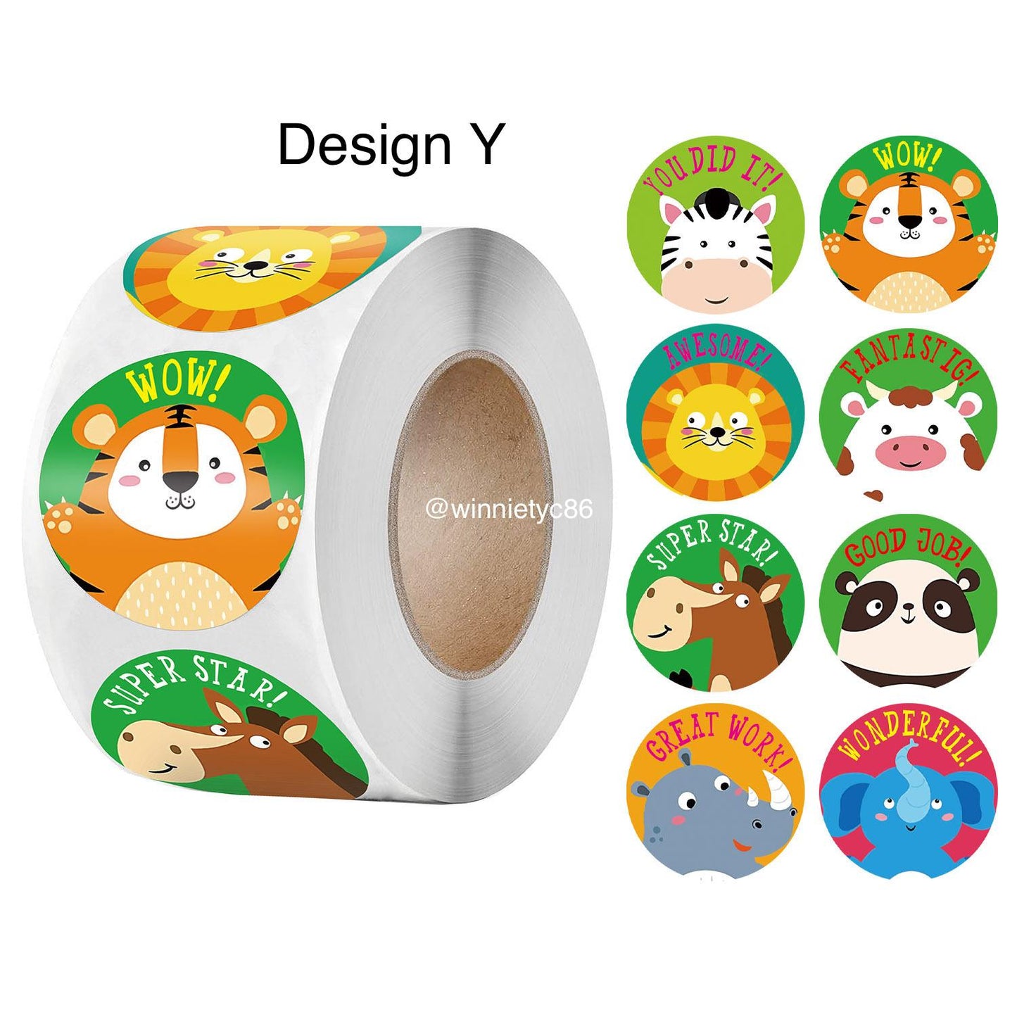 500pcs Reward Stickers Roll for Kids & Teachers
