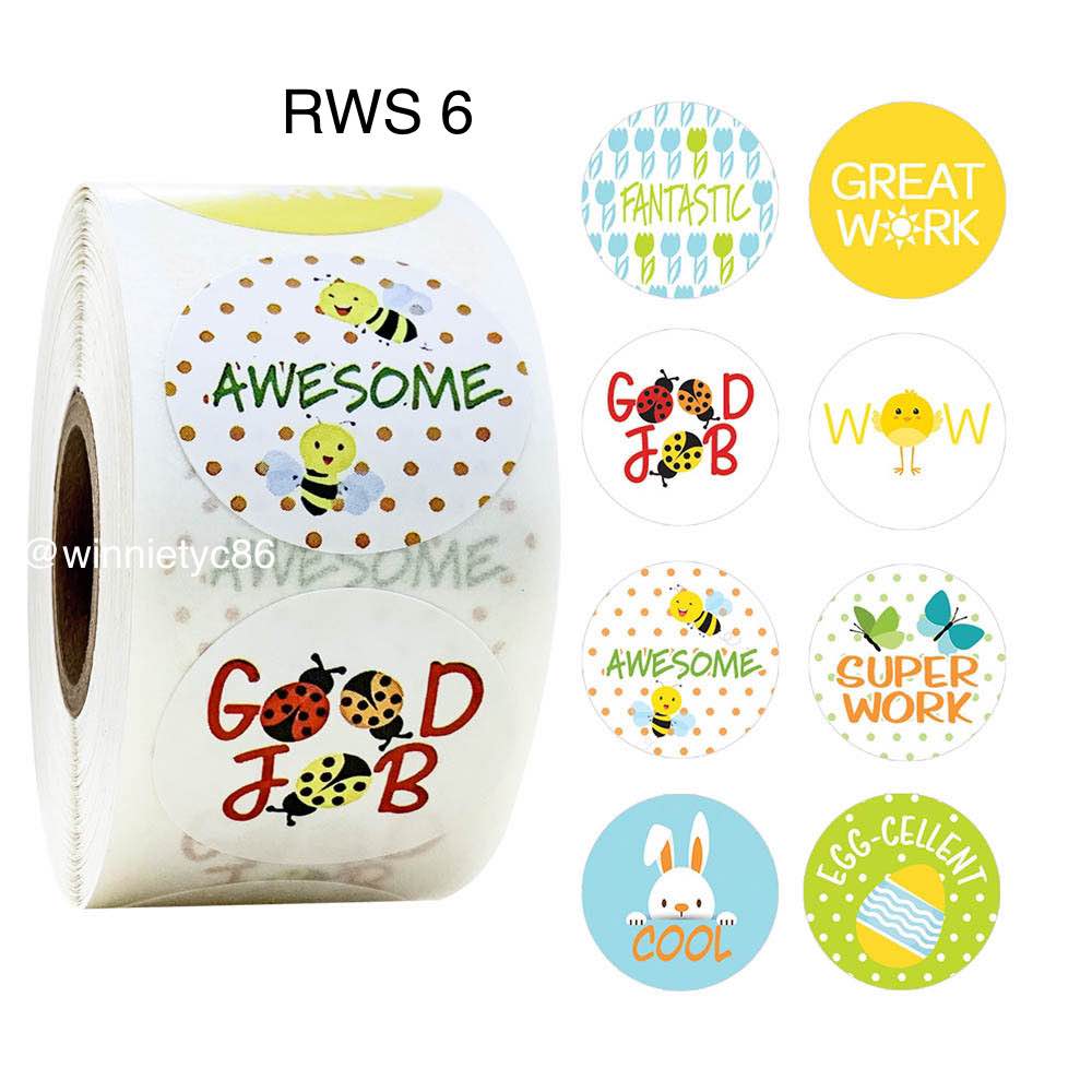 500pcs Reward Stickers Roll for Kids & Teachers