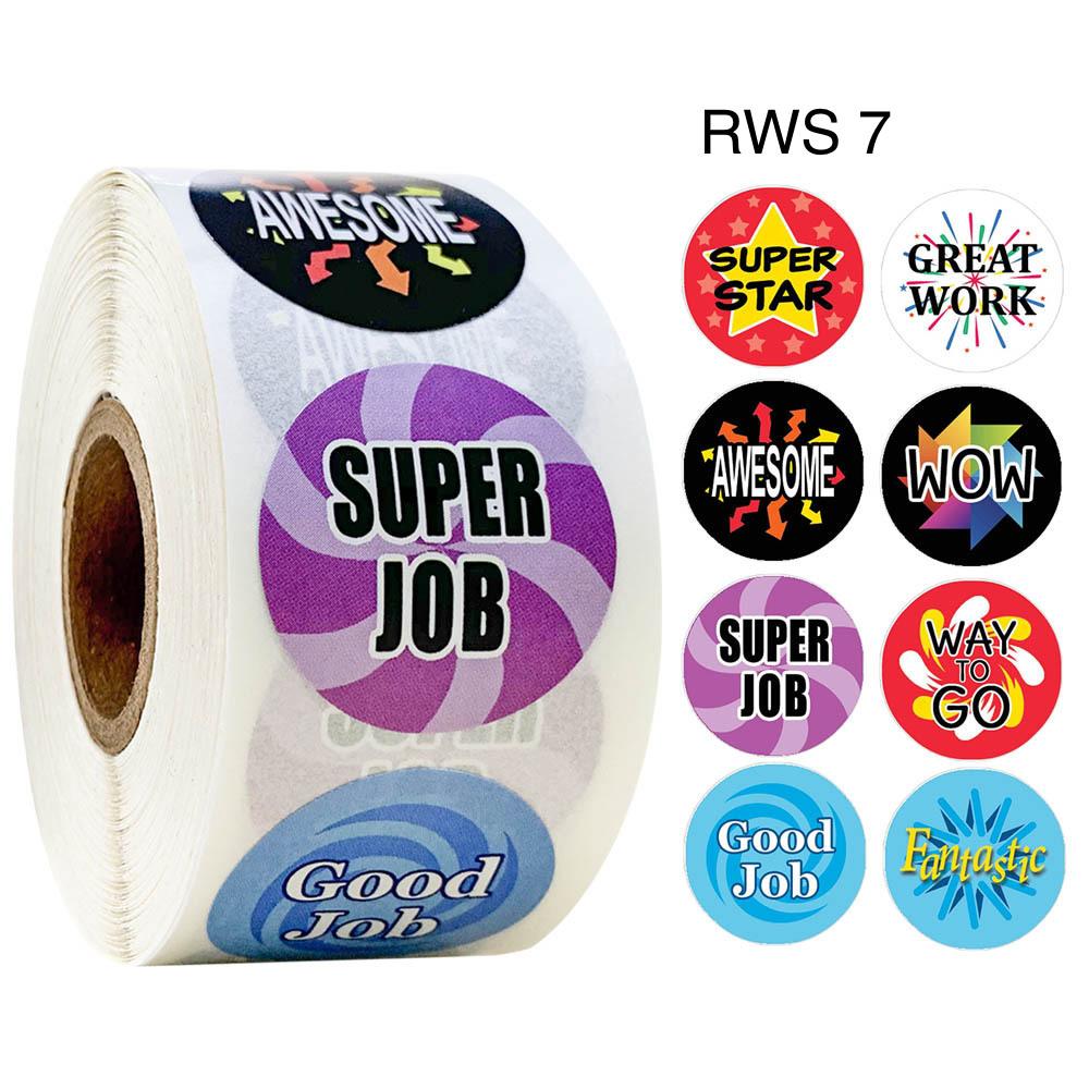 500pcs Reward Stickers Roll for Kids & Teachers