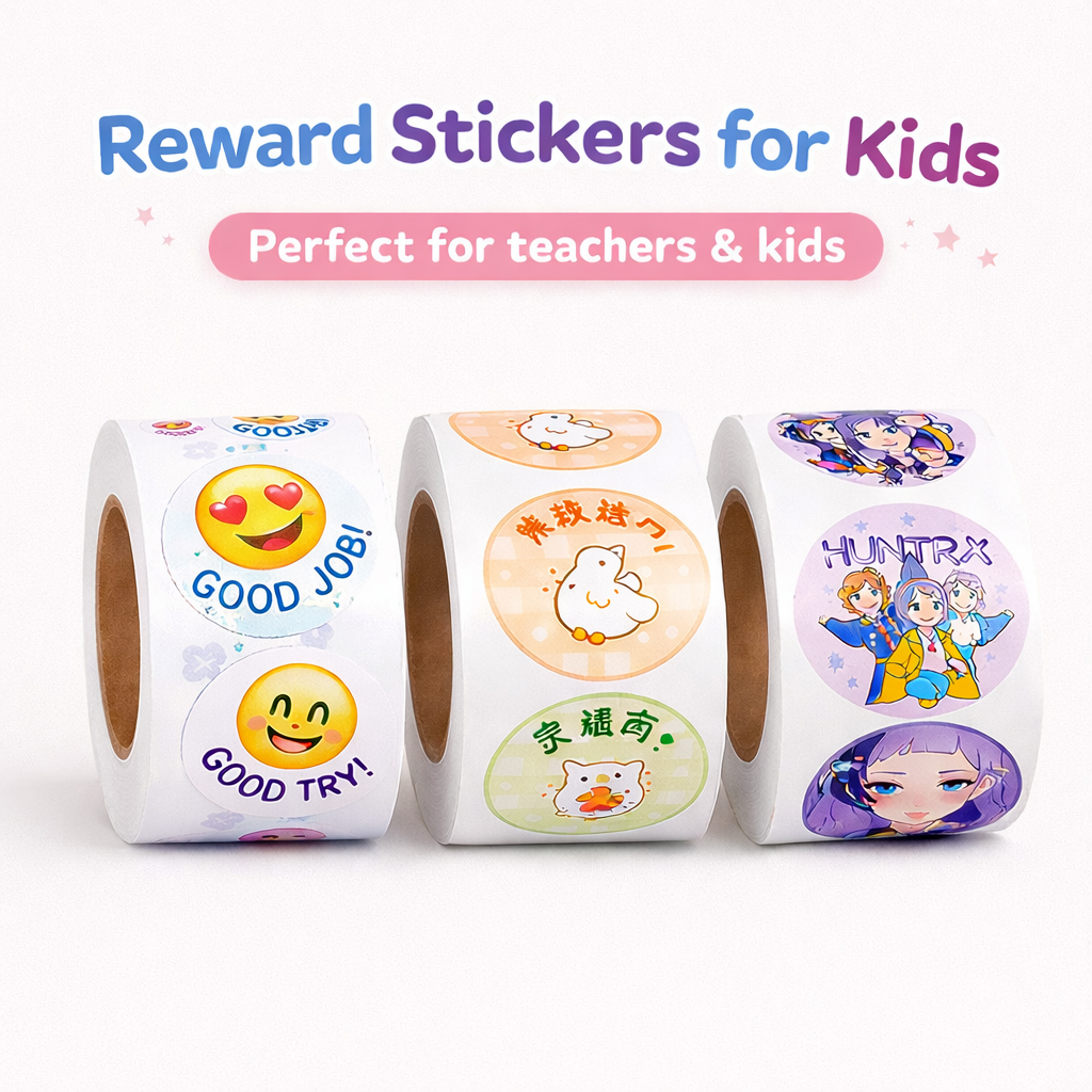 500pcs Reward Stickers Roll for Kids & Teachers
