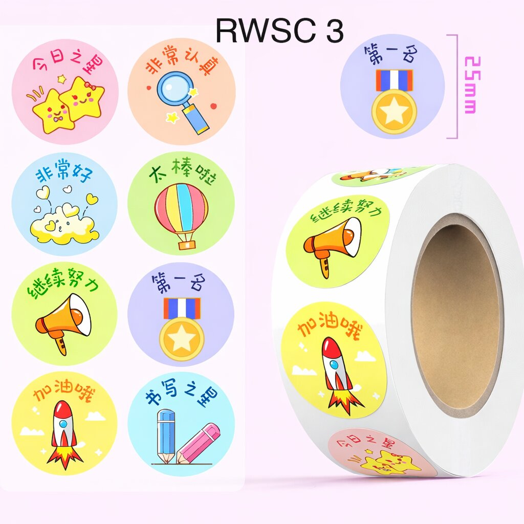 500pcs Reward Stickers Roll for Kids & Teachers