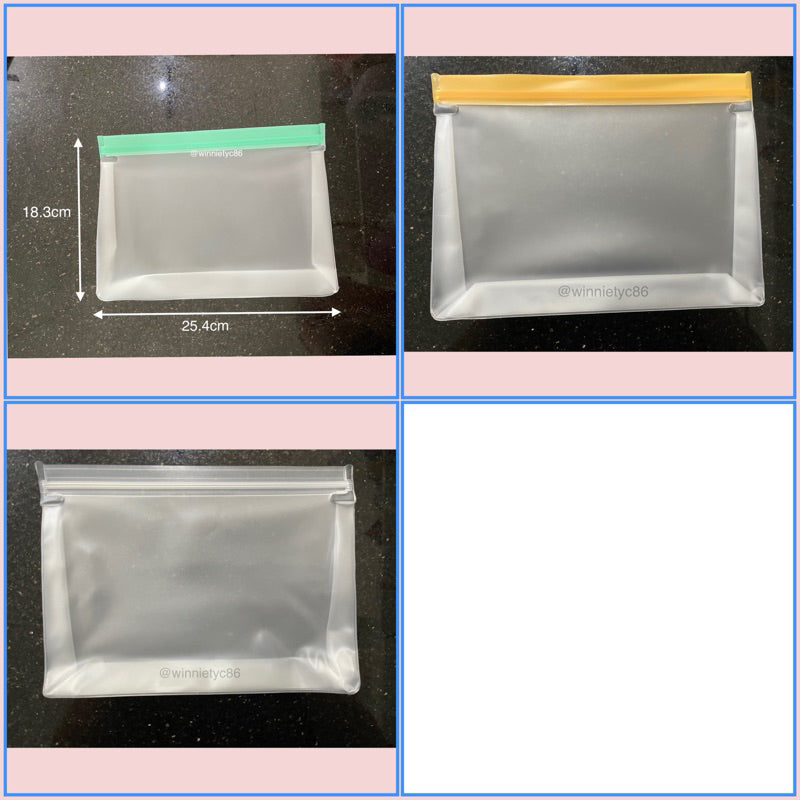 PEVA Reusable Silicone Food Storage Pouch